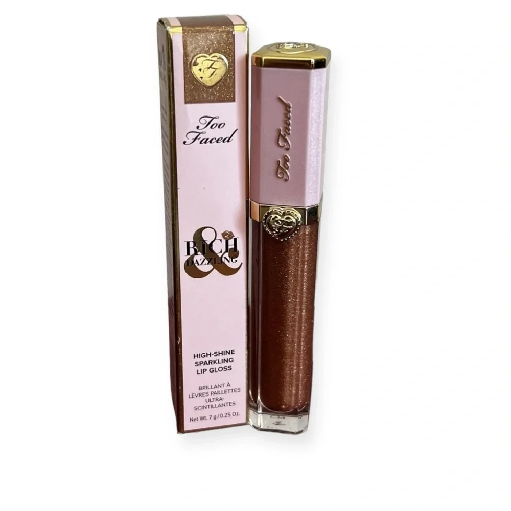 💎 Too Faced Rich & Dazzling Sparkling Pretty Penny Lip Gloss NIB Full-Size